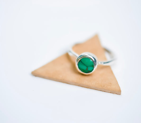Green Varigated Turquoise Ring