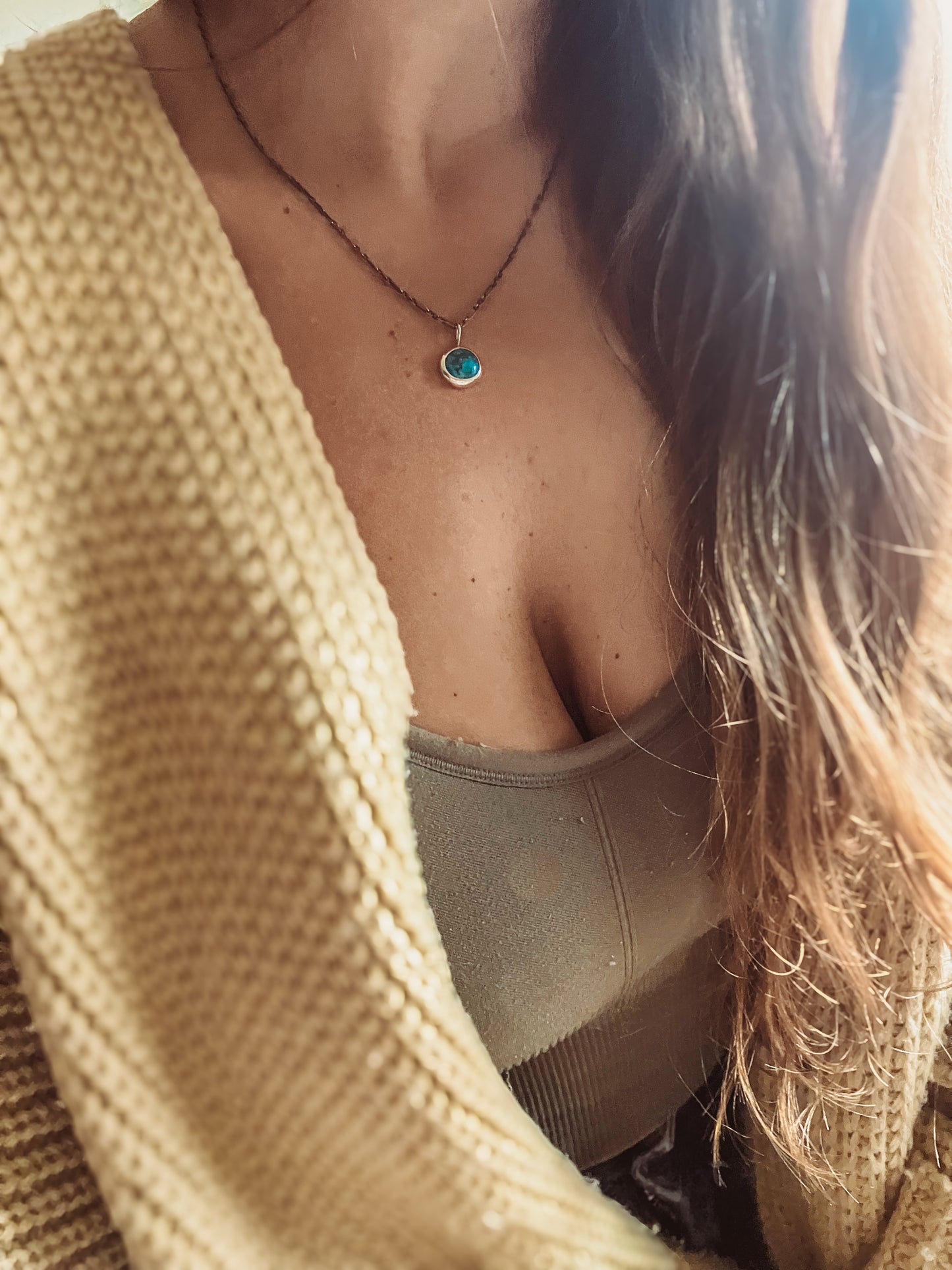 December Collection Kingman Turquoise Necklace