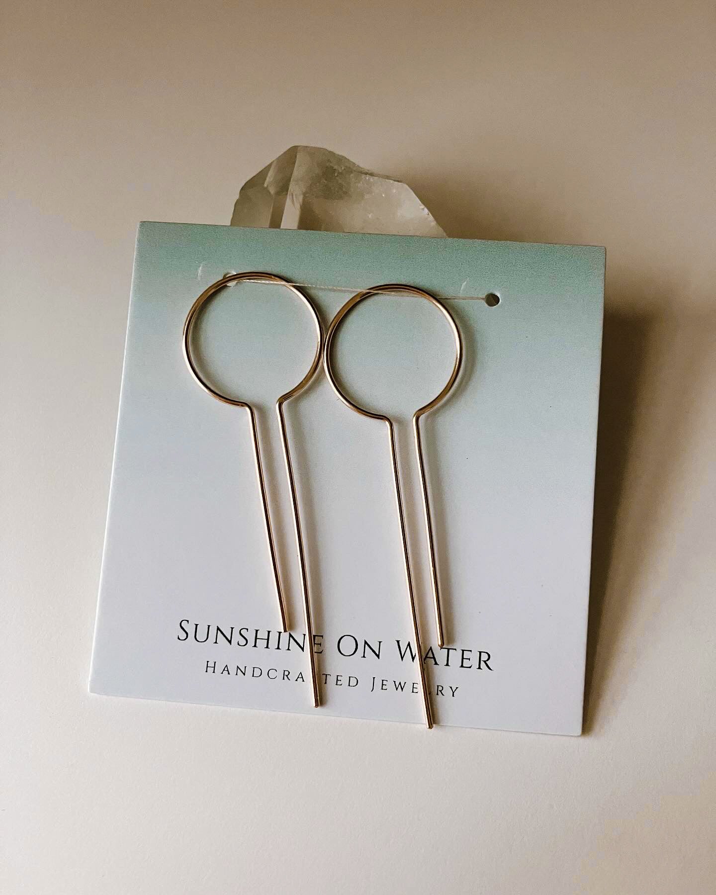 'Have Faith' Gold Threader Earrings