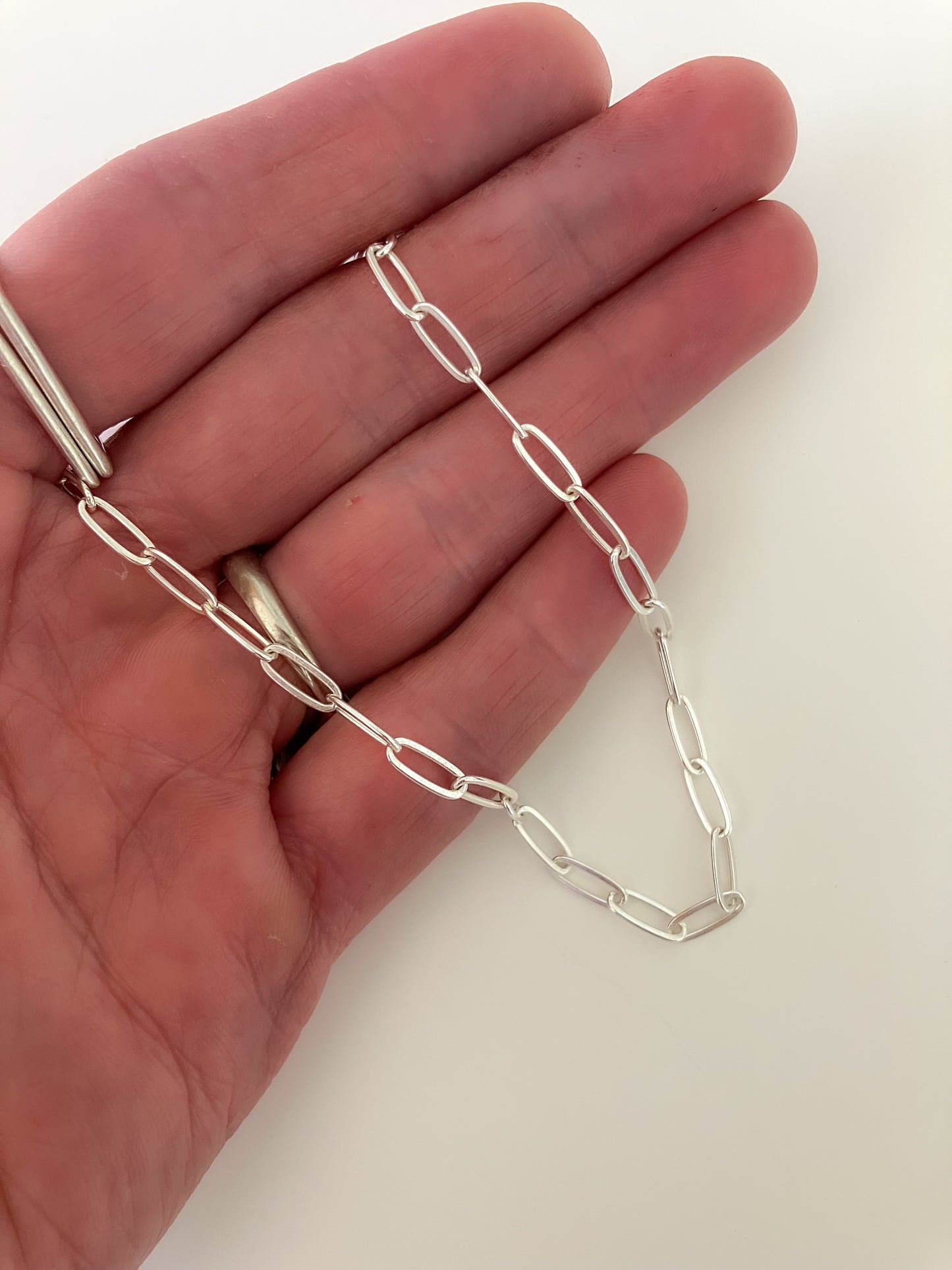 Silver Paperclip Necklace
