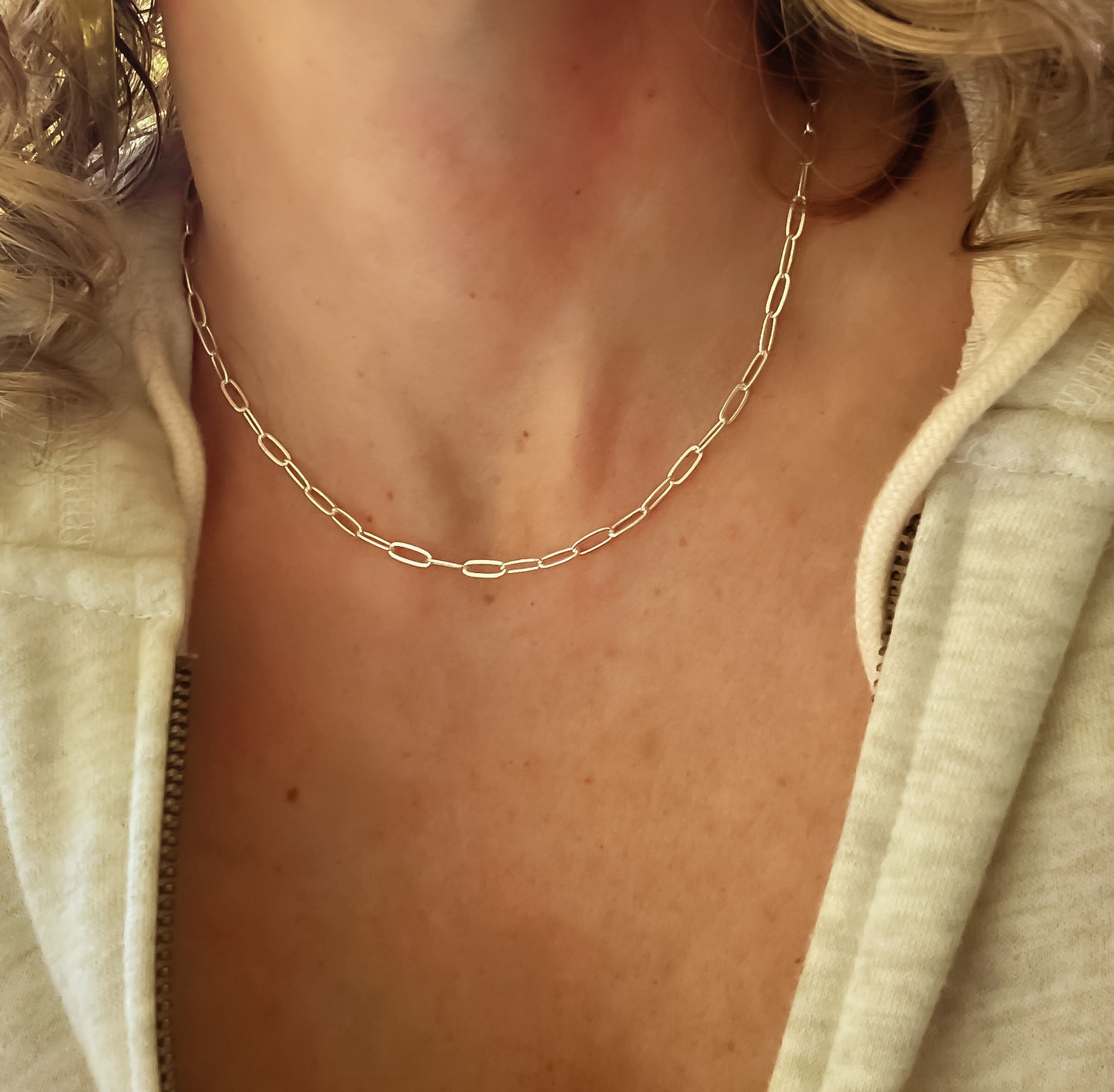 Silver Paperclip Necklace