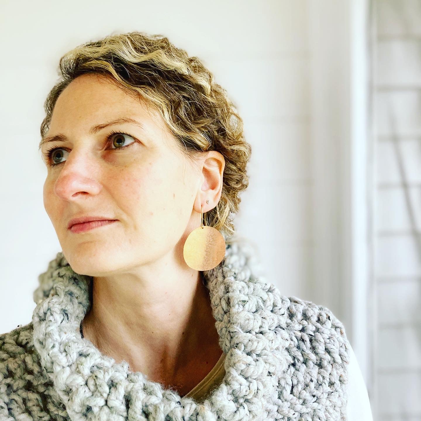 Bronze Moon Earrings