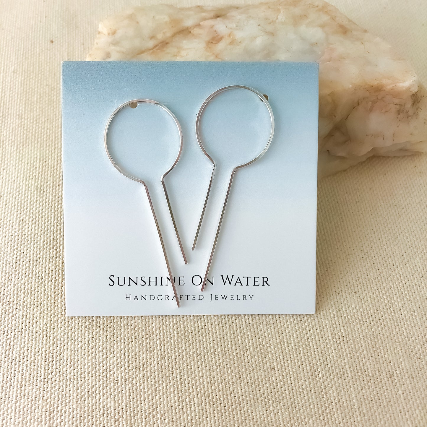 ‘Have Faith’ Silver Threader Earrings