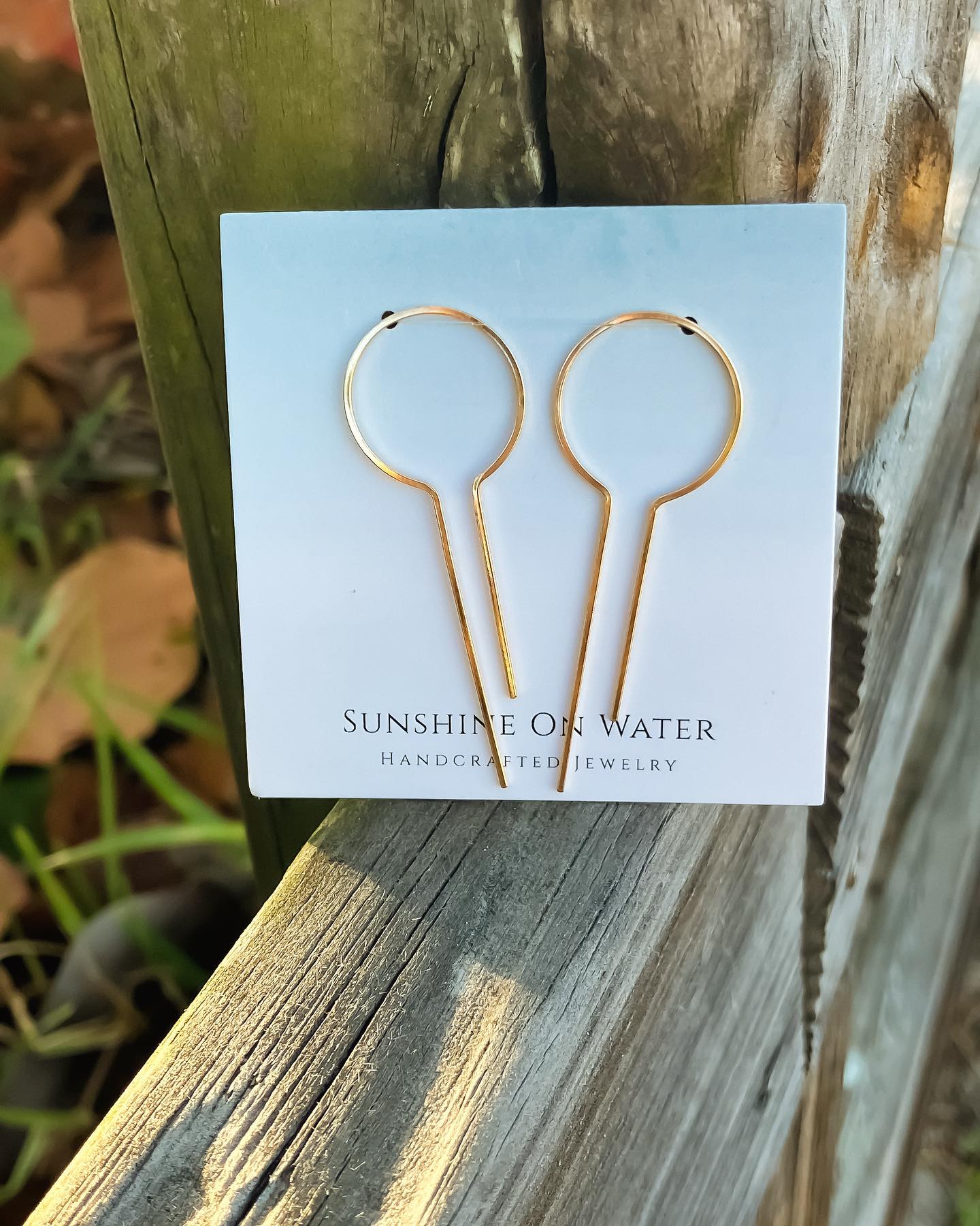 'Have Faith' Gold Threader Earrings