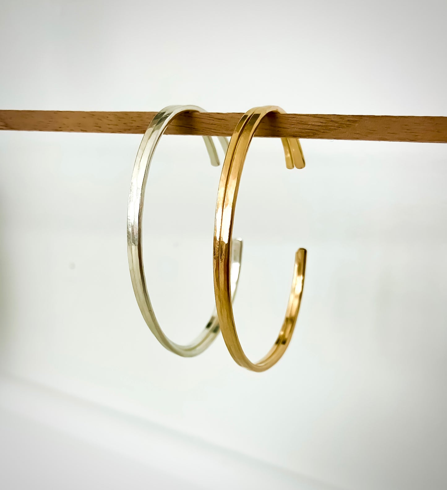 gold fill and sterling silver cuff bangle bracelets