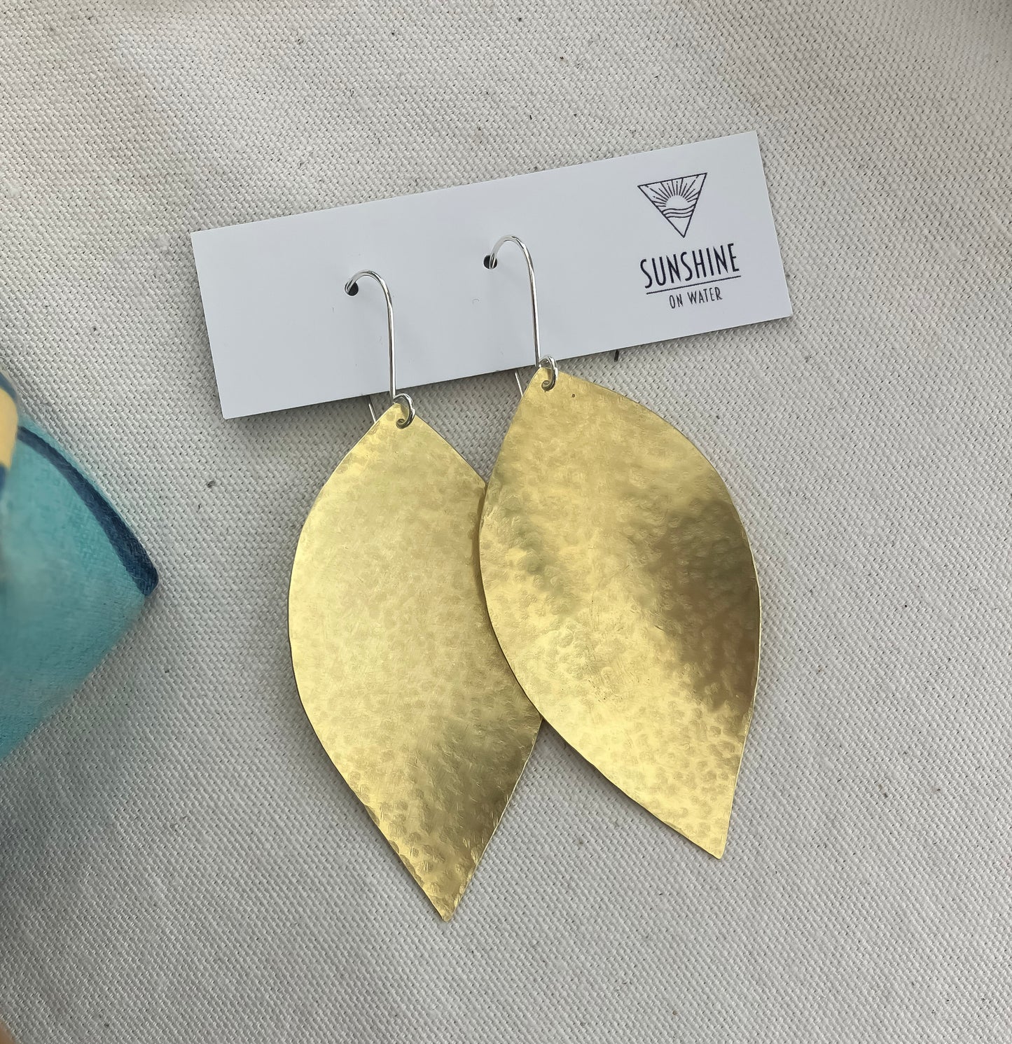 Brass Boho Leaf Earrings