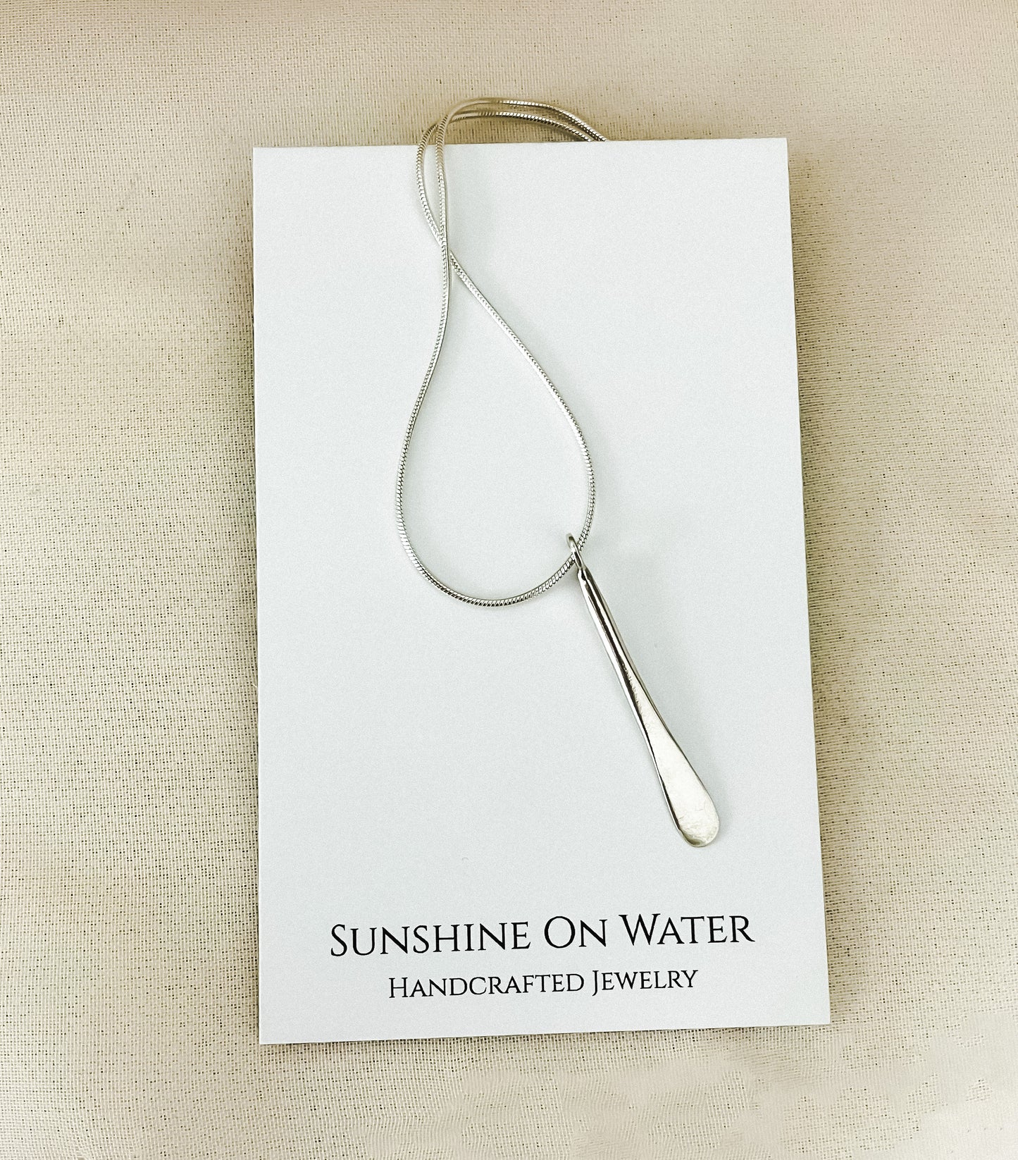 Silver Paddle Necklace