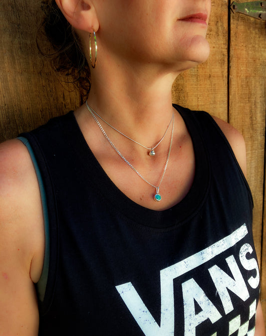 Sky Green Turquoise Necklace