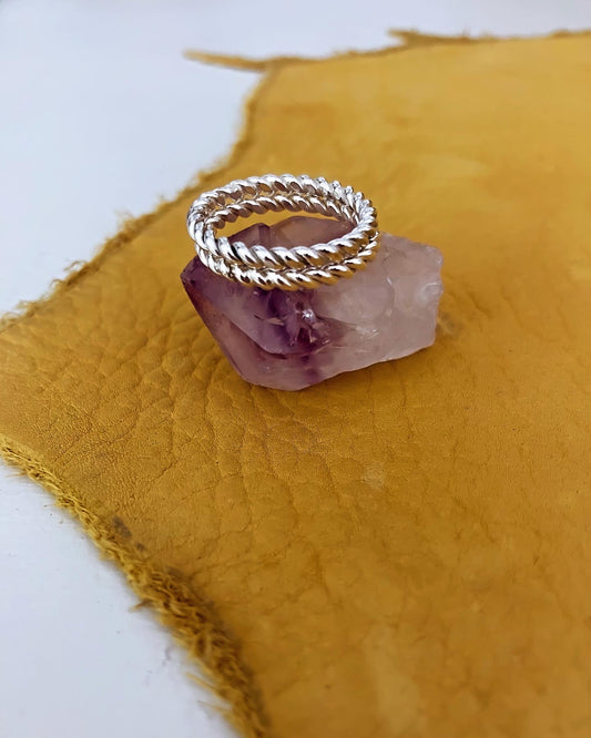 Silver Twist Rings