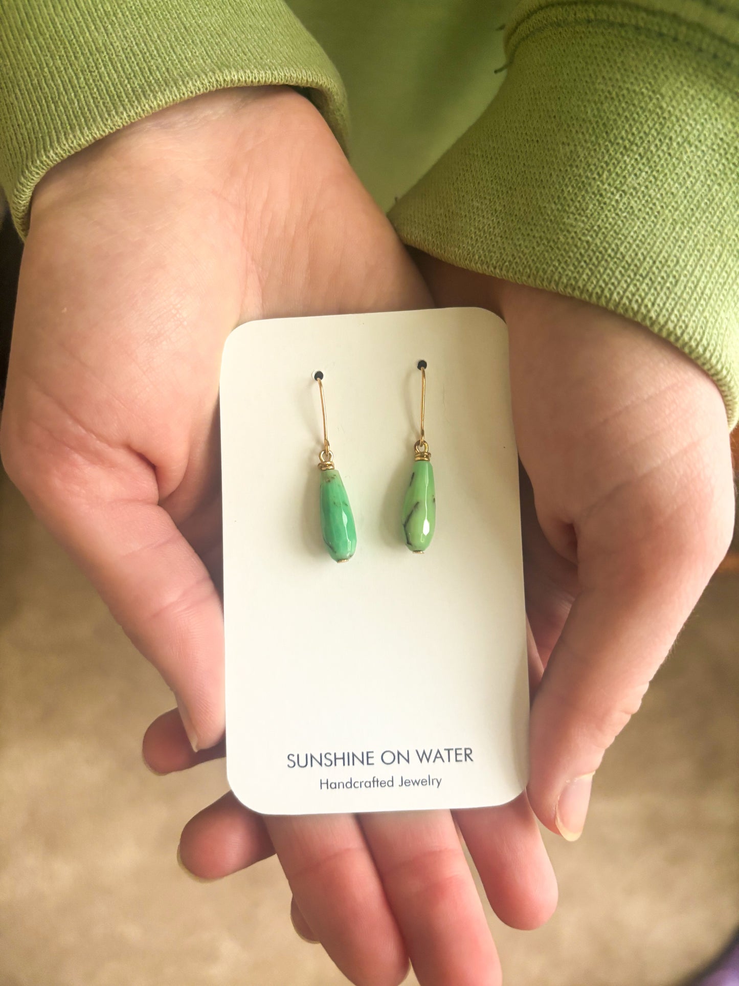 Chyrophase 'Seafoam' Stone Earrings