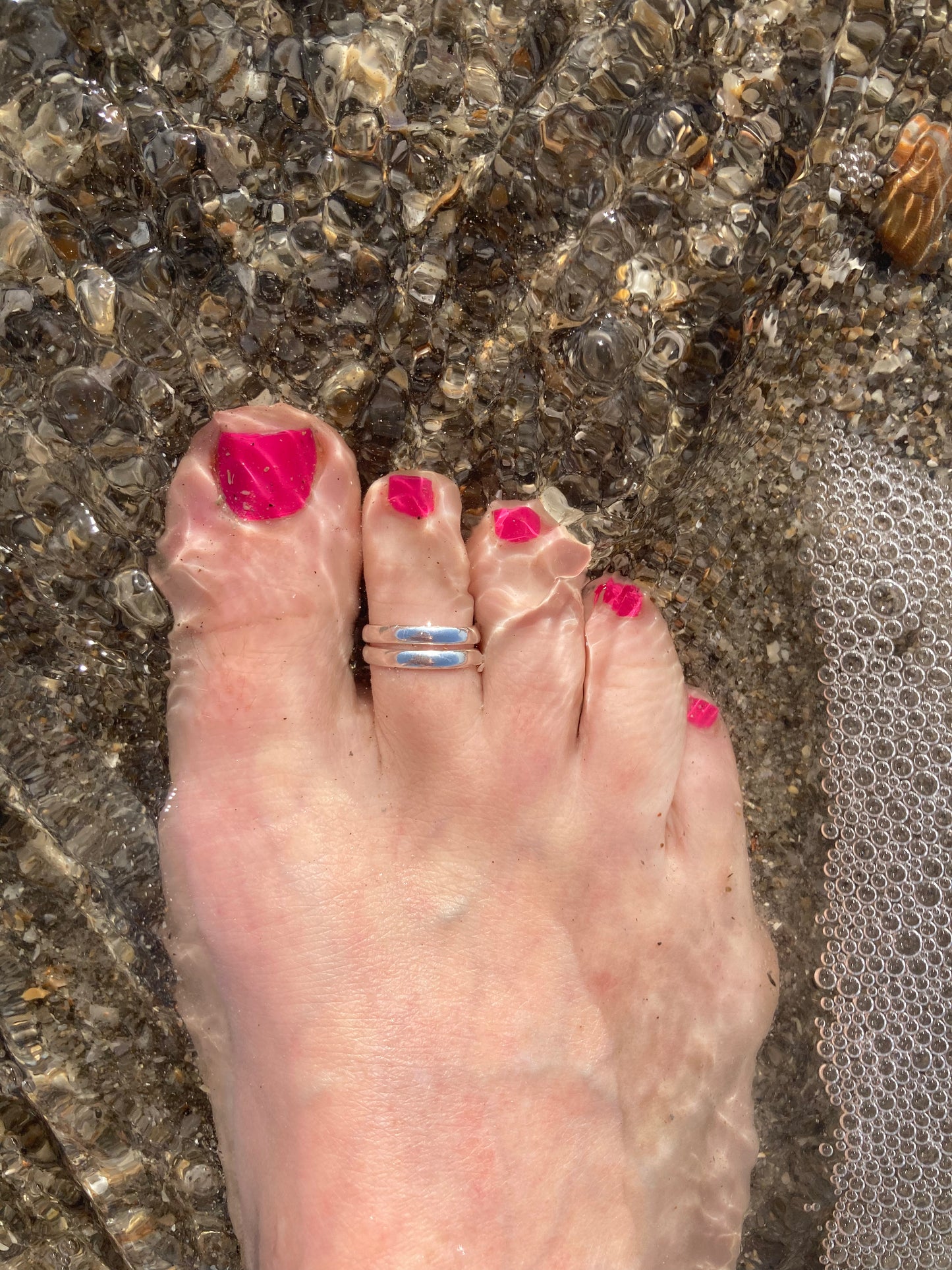 Two Sterling Silver Toe Rings