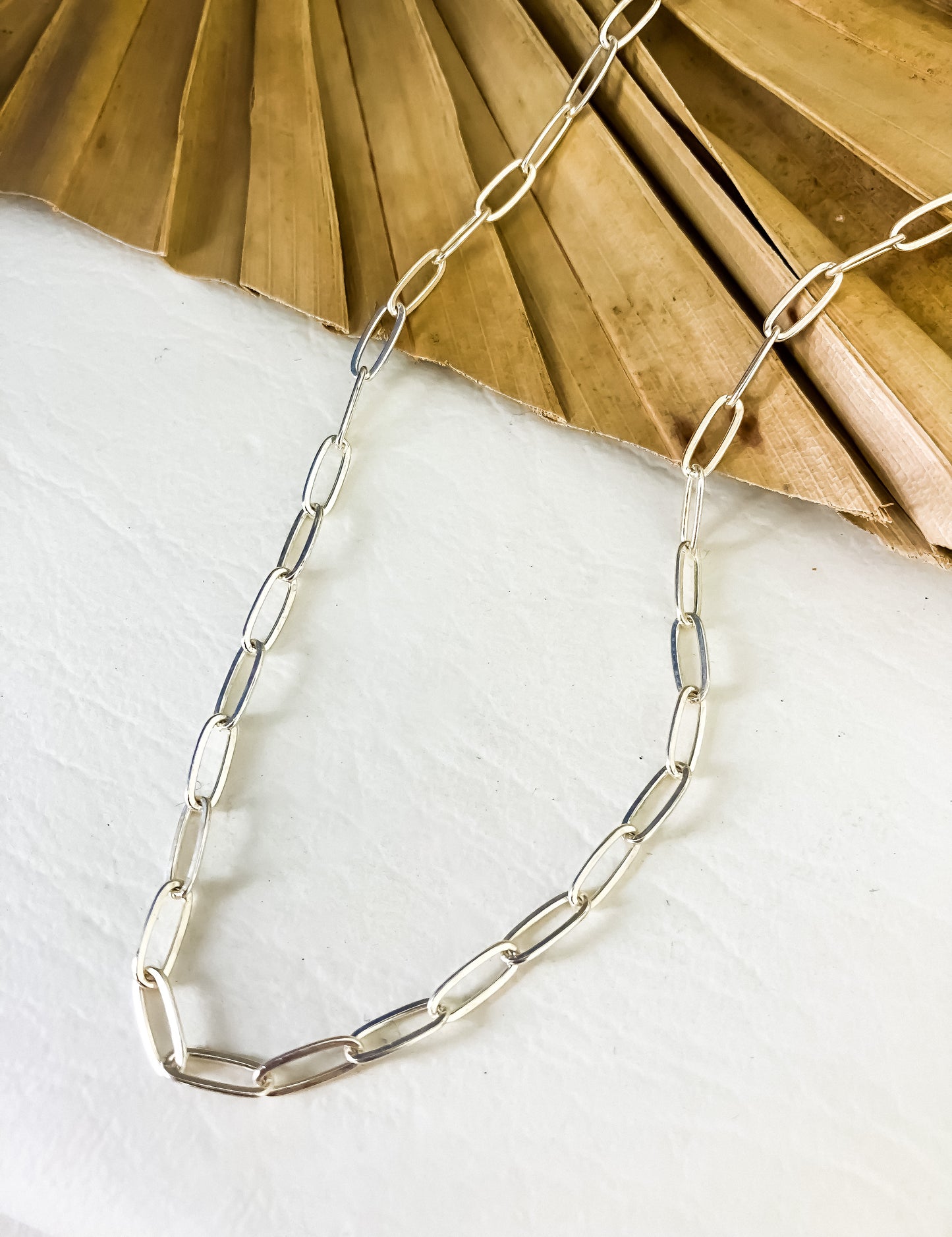 Silver Paperclip Necklace