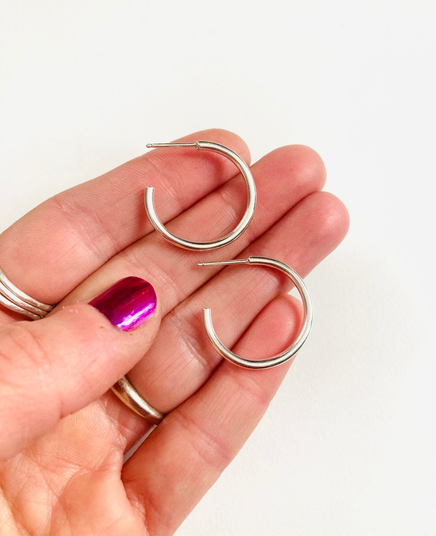 Silver Hoop Earrings