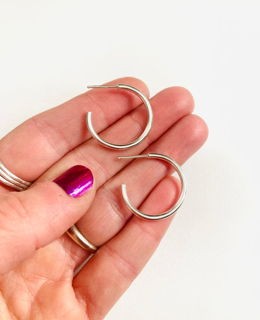 Silver Hoop Earrings
