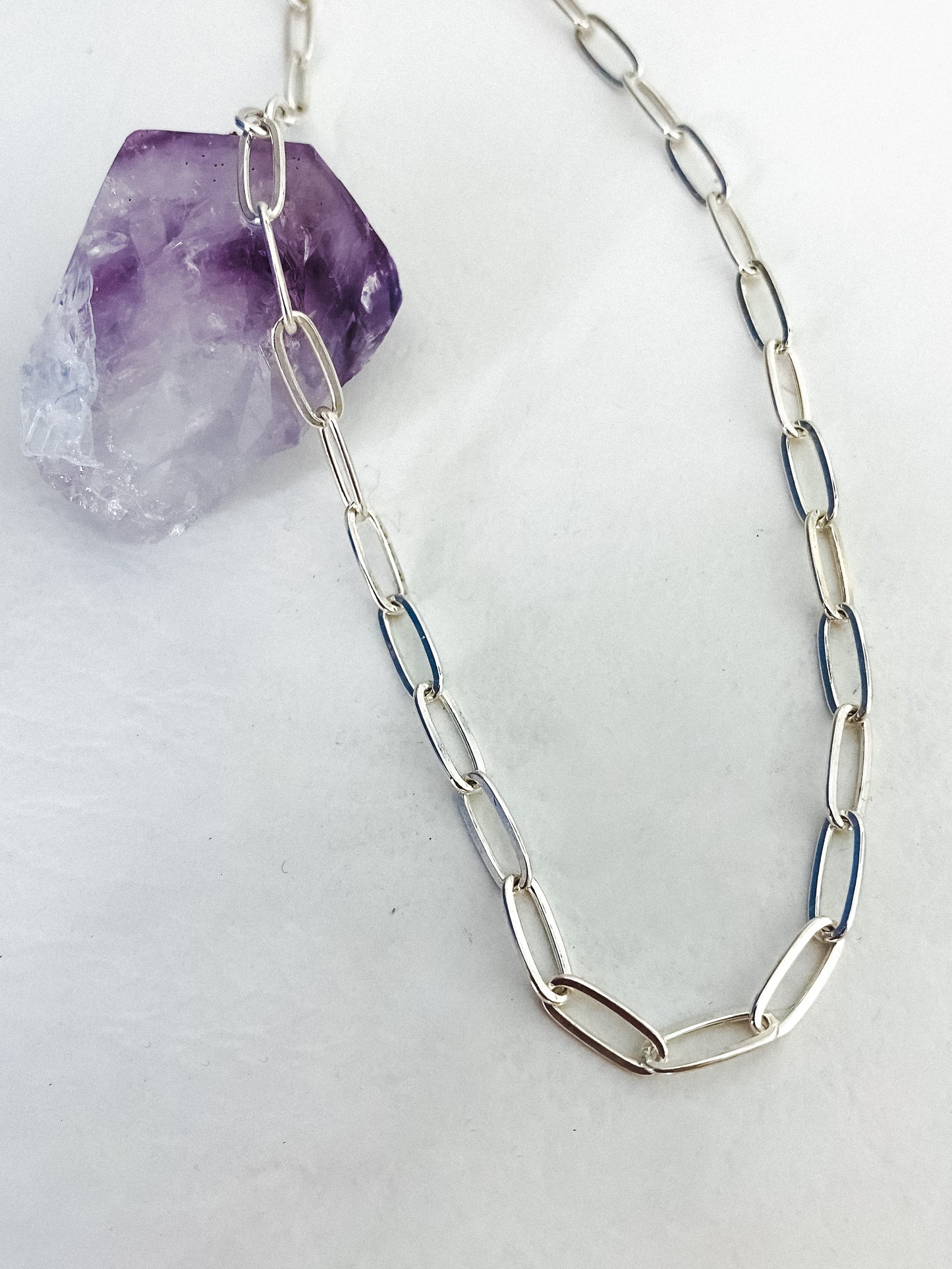 Silver Paperclip Necklace