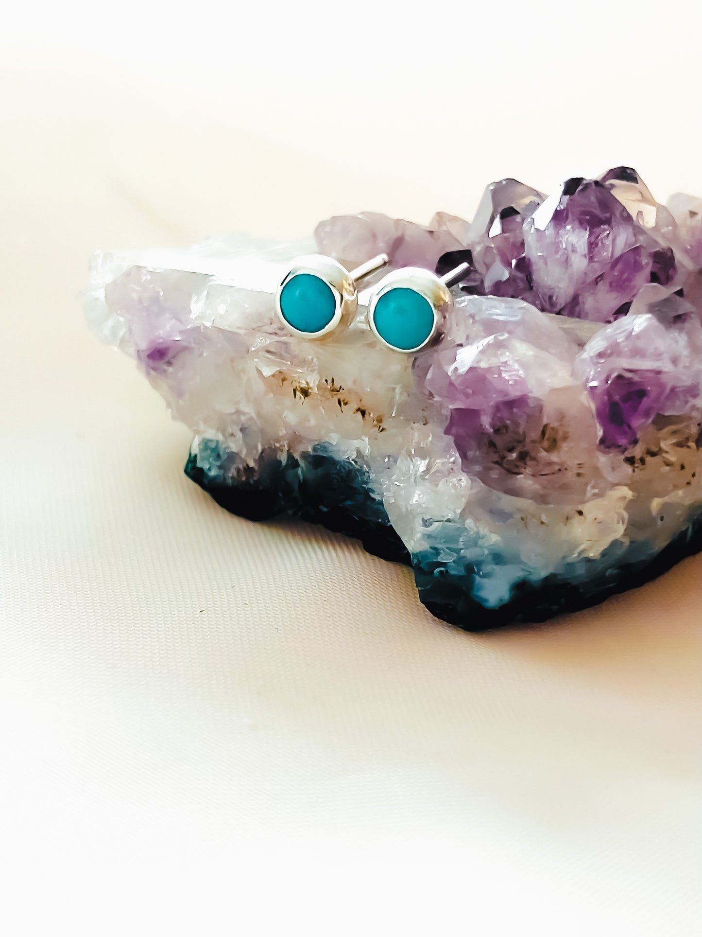 Blue Aqua Stone Studs