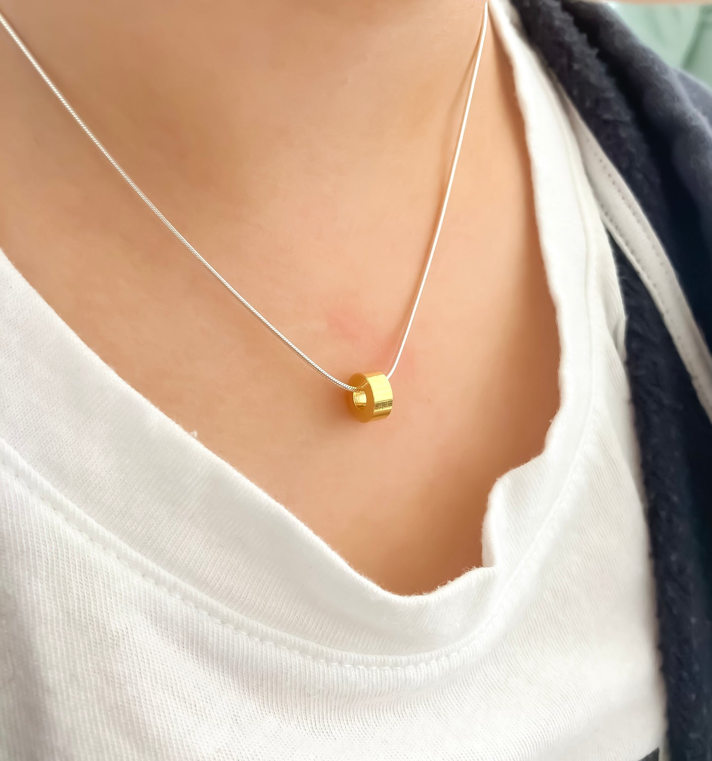 Gold Disc Necklace