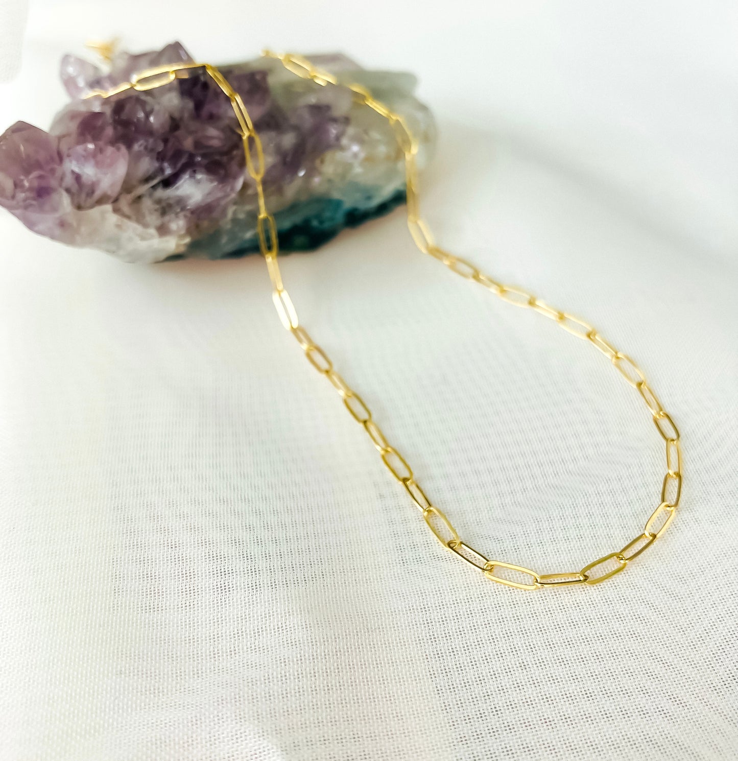 Gold Paperclip Necklace