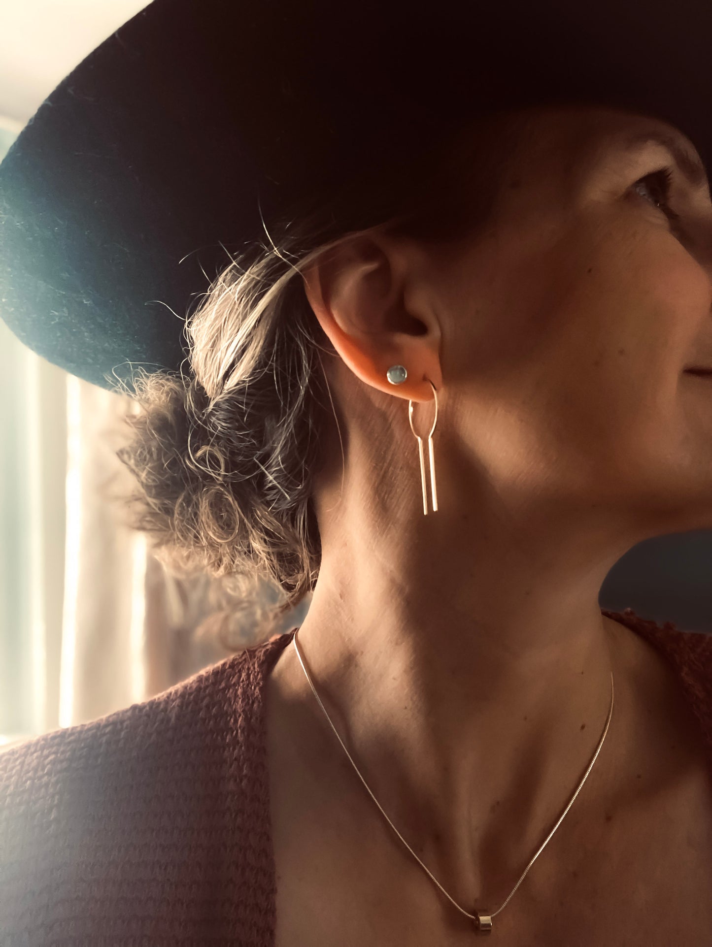 'Have Faith' Gold Threader Earrings