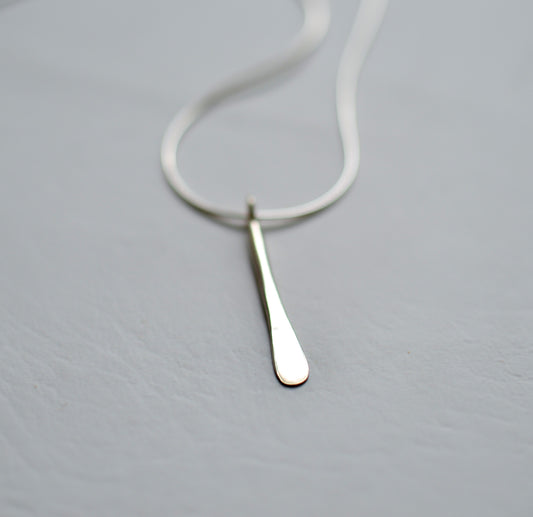 Silver Paddle Necklace