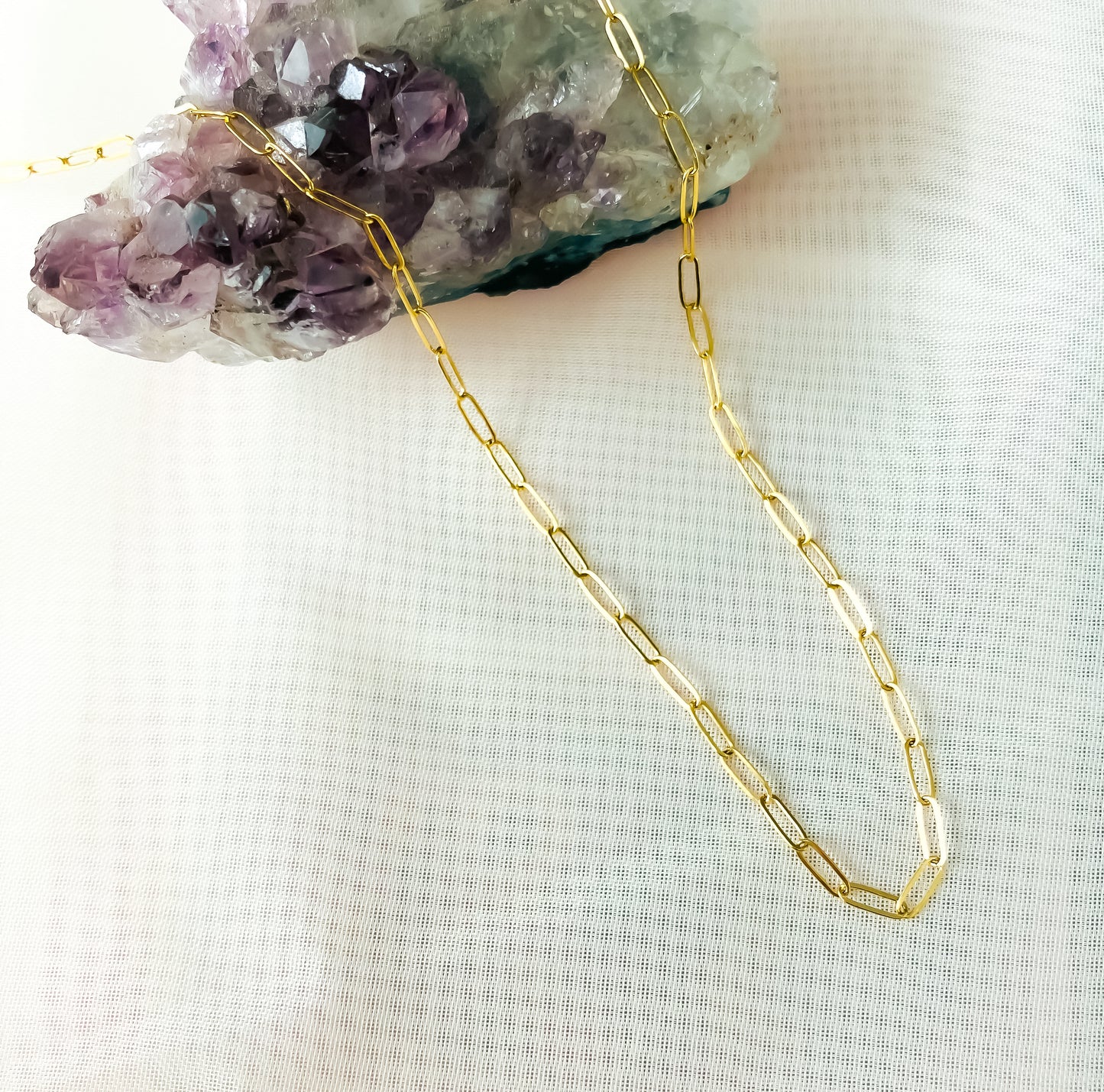 Gold Paperclip Necklace